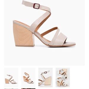 COCLICO Peach Block Heel Strappy Heels